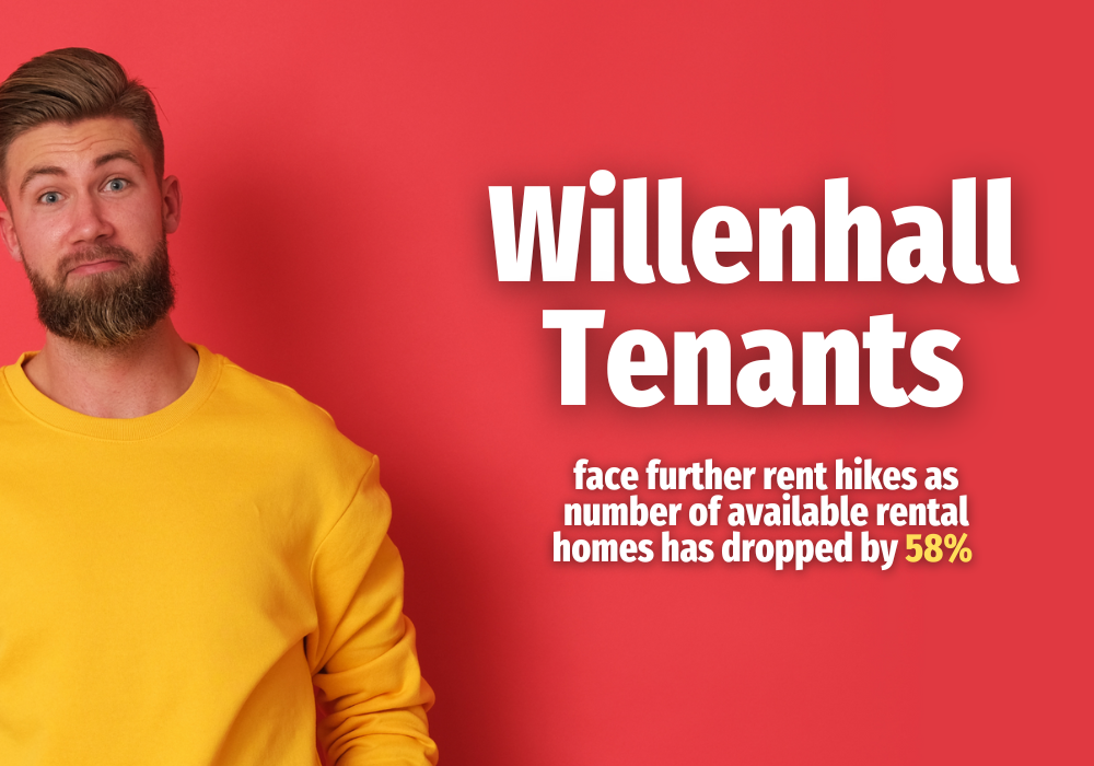 Willenhall Tenants Face Further Rent Hikes, as the Number of Available Rental Homes Drops by 54%