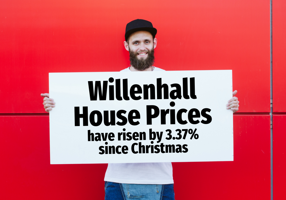 Willenhall House Prices Have Risen by 3.37% Since Christmas